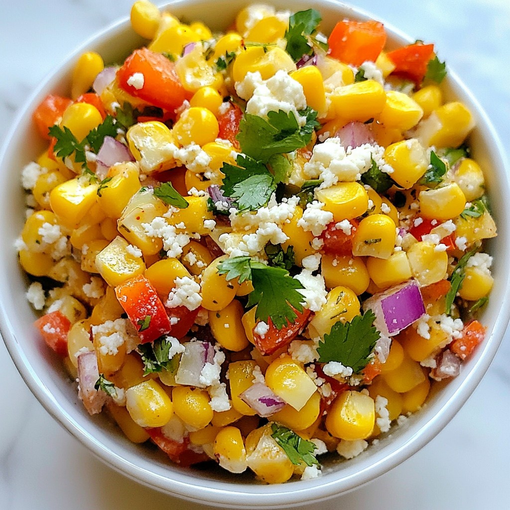 Mexican Street Corn Salad Fresh and Flavorful Dish