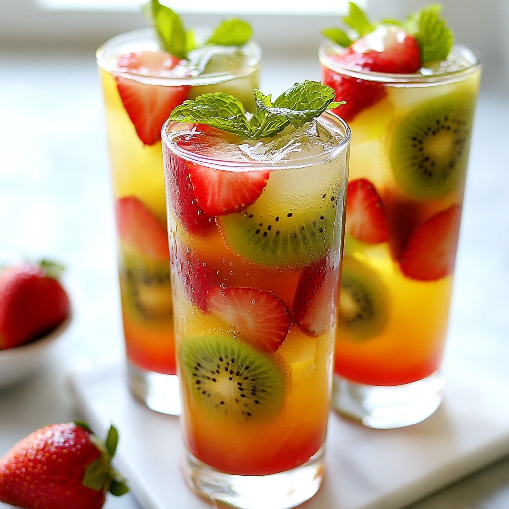 Strawberry Kiwi Agua Fresca Refreshing Summer Drink