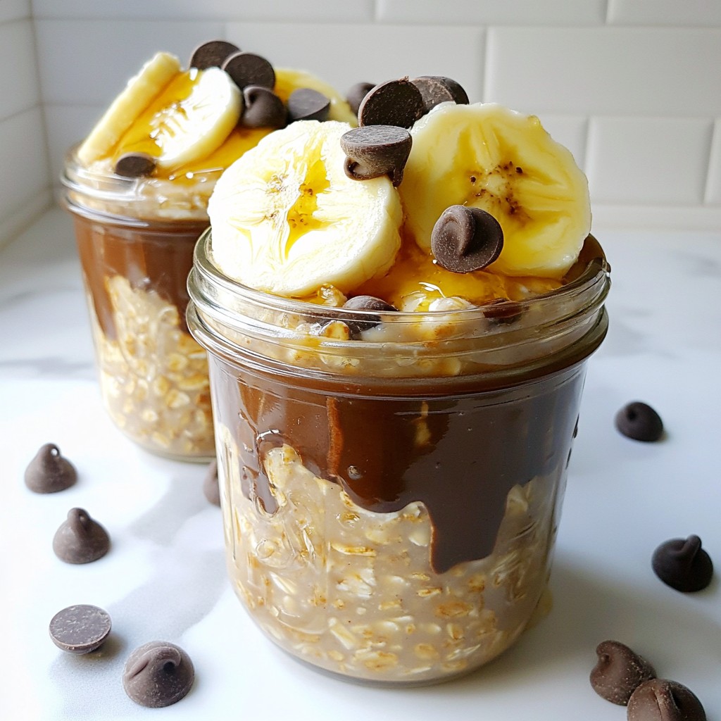 Chocolate Chip Banana Overnight Oats Simple Recipe