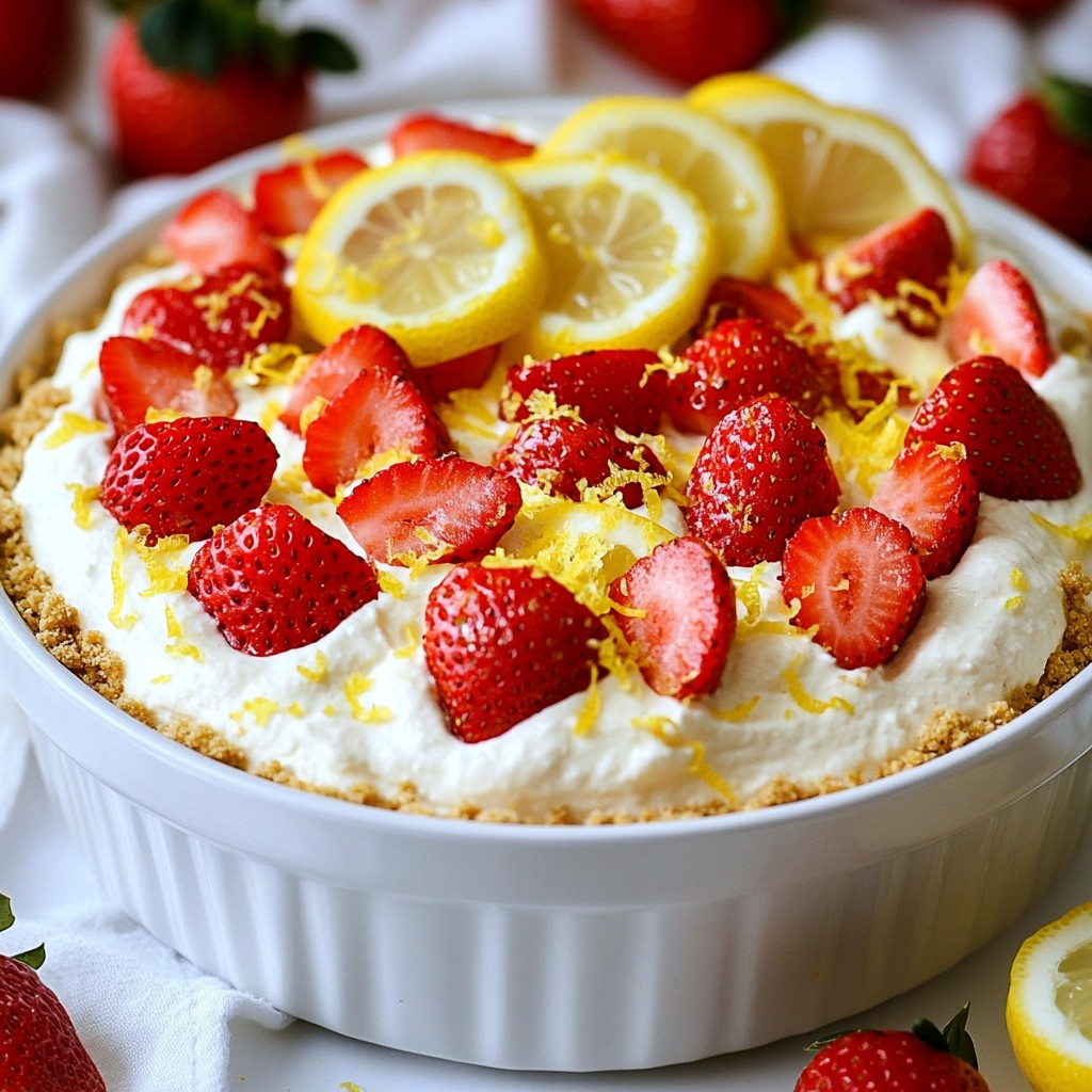 Strawberry Lemon Cheesecake Dip Sweet and Simple Treat