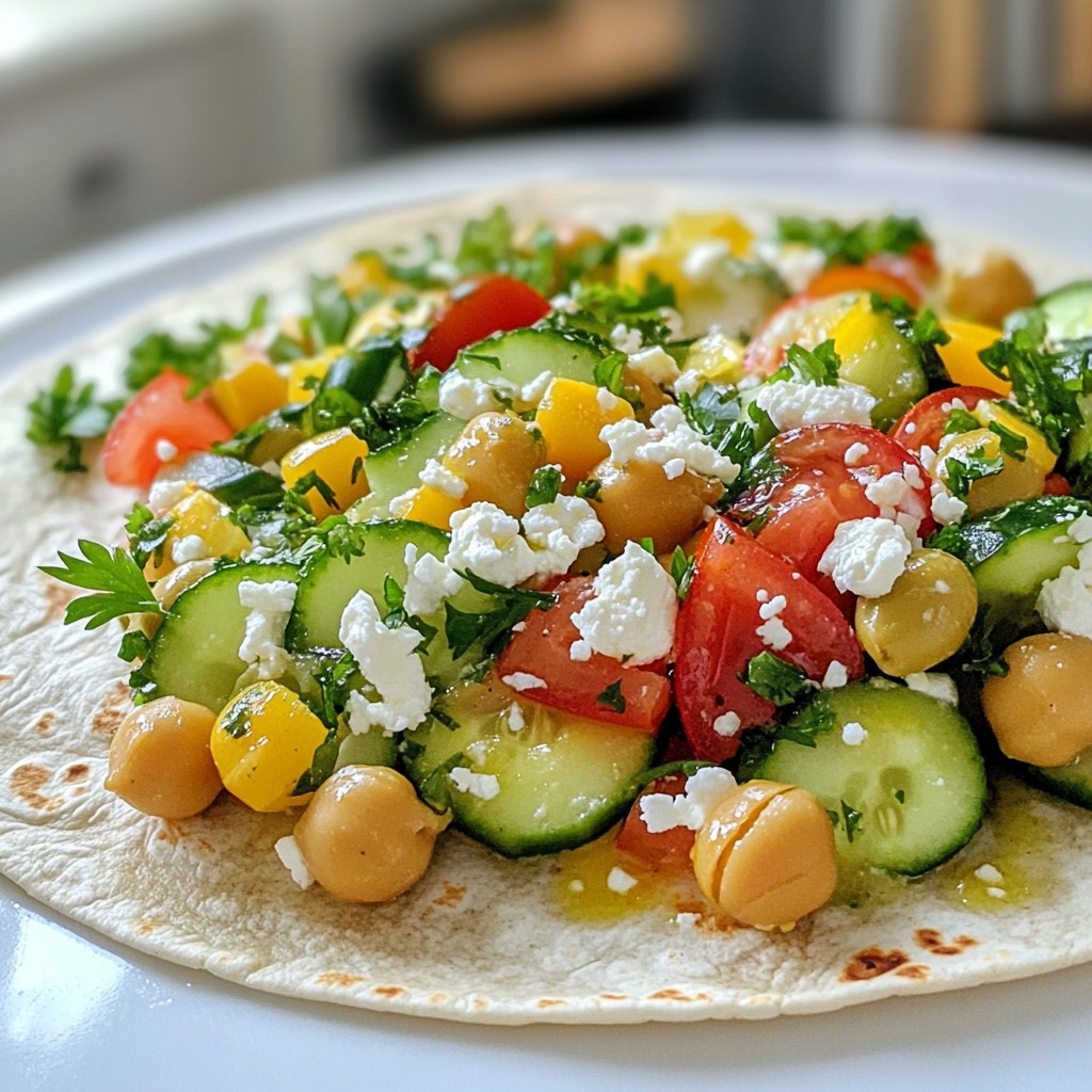 Mediterranean Chickpea Wraps Flavorful and Easy Recipe